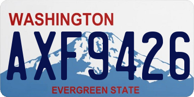 WA license plate AXF9426