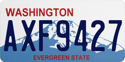 WA license plate AXF9427
