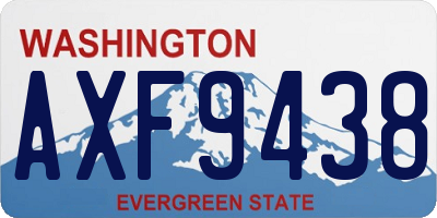 WA license plate AXF9438