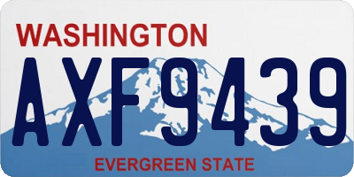 WA license plate AXF9439