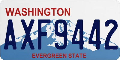 WA license plate AXF9442