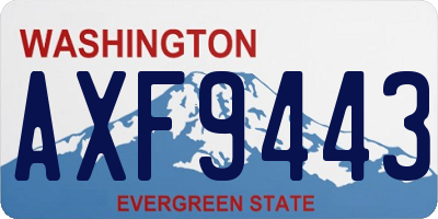 WA license plate AXF9443