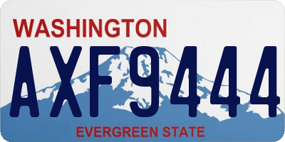 WA license plate AXF9444