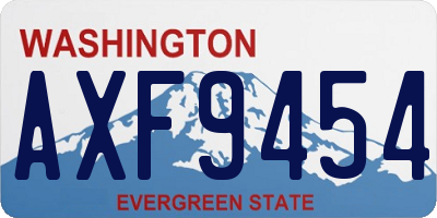 WA license plate AXF9454