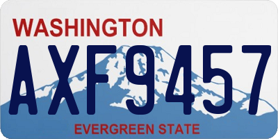 WA license plate AXF9457