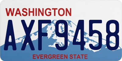 WA license plate AXF9458