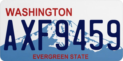 WA license plate AXF9459