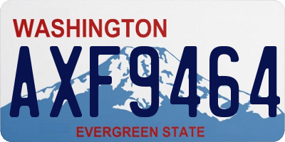 WA license plate AXF9464