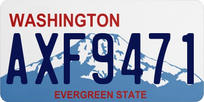 WA license plate AXF9471
