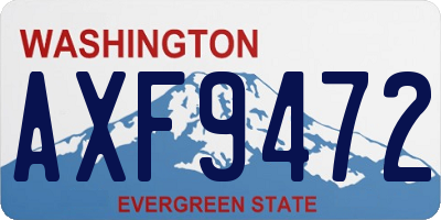 WA license plate AXF9472