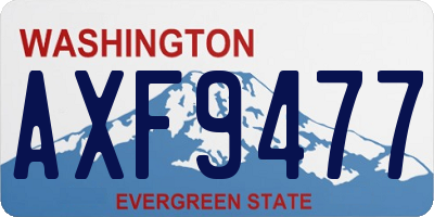WA license plate AXF9477