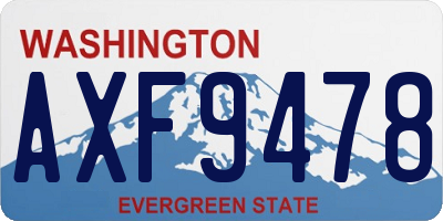 WA license plate AXF9478