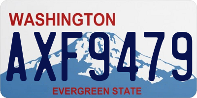 WA license plate AXF9479