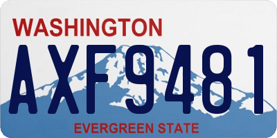WA license plate AXF9481