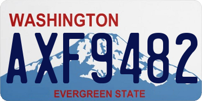 WA license plate AXF9482