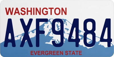 WA license plate AXF9484