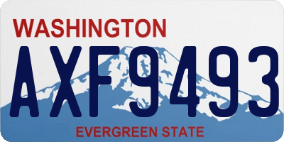 WA license plate AXF9493