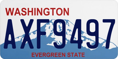 WA license plate AXF9497