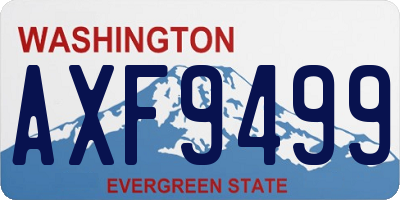 WA license plate AXF9499