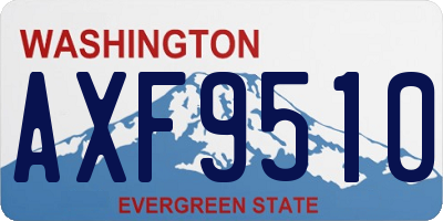 WA license plate AXF9510