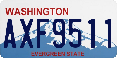 WA license plate AXF9511