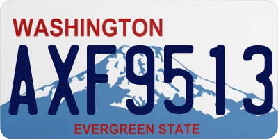 WA license plate AXF9513