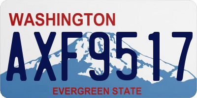 WA license plate AXF9517