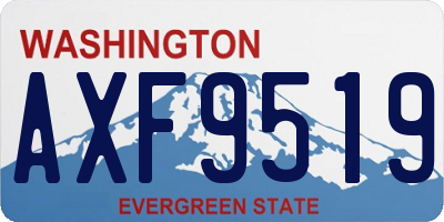 WA license plate AXF9519