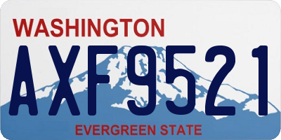 WA license plate AXF9521