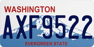 WA license plate AXF9522
