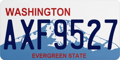 WA license plate AXF9527