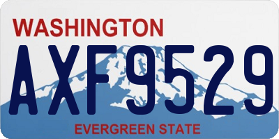 WA license plate AXF9529