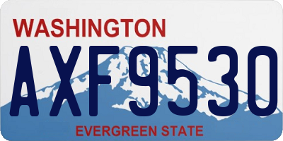 WA license plate AXF9530