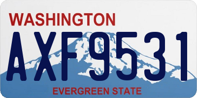WA license plate AXF9531