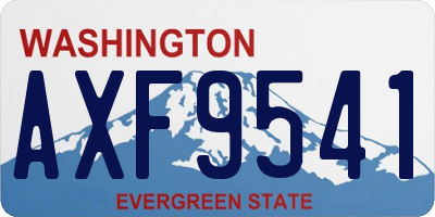 WA license plate AXF9541
