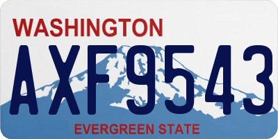 WA license plate AXF9543