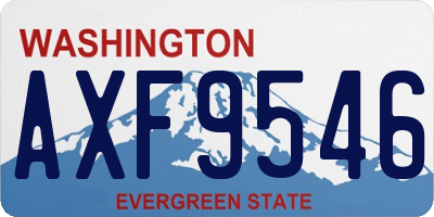 WA license plate AXF9546