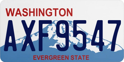 WA license plate AXF9547