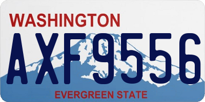 WA license plate AXF9556