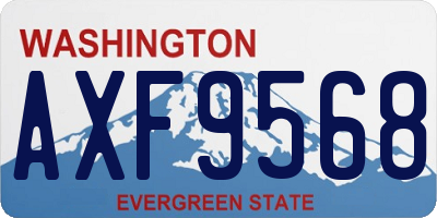 WA license plate AXF9568
