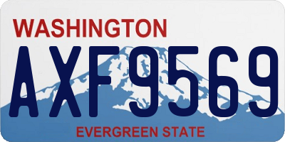 WA license plate AXF9569