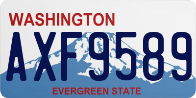 WA license plate AXF9589