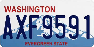 WA license plate AXF9591