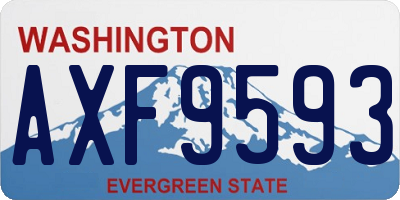 WA license plate AXF9593