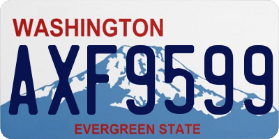 WA license plate AXF9599