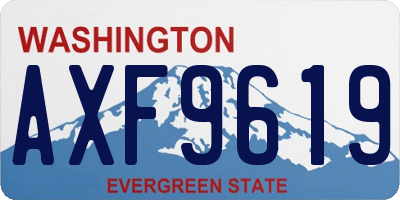 WA license plate AXF9619