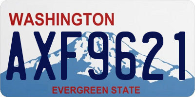 WA license plate AXF9621