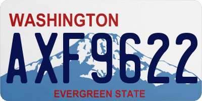 WA license plate AXF9622