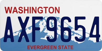 WA license plate AXF9654