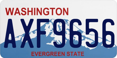 WA license plate AXF9656